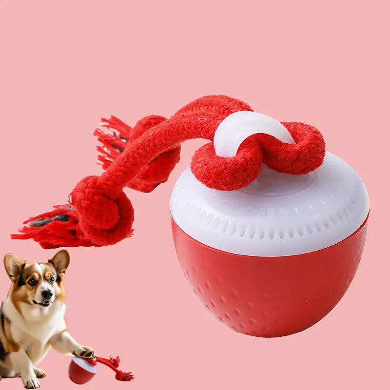 Smart Durable Chew Dog Ball Teeth Grinding Sound Toy Pet Smart Rolling Ball Electric Dog Boredom Relief Rolling